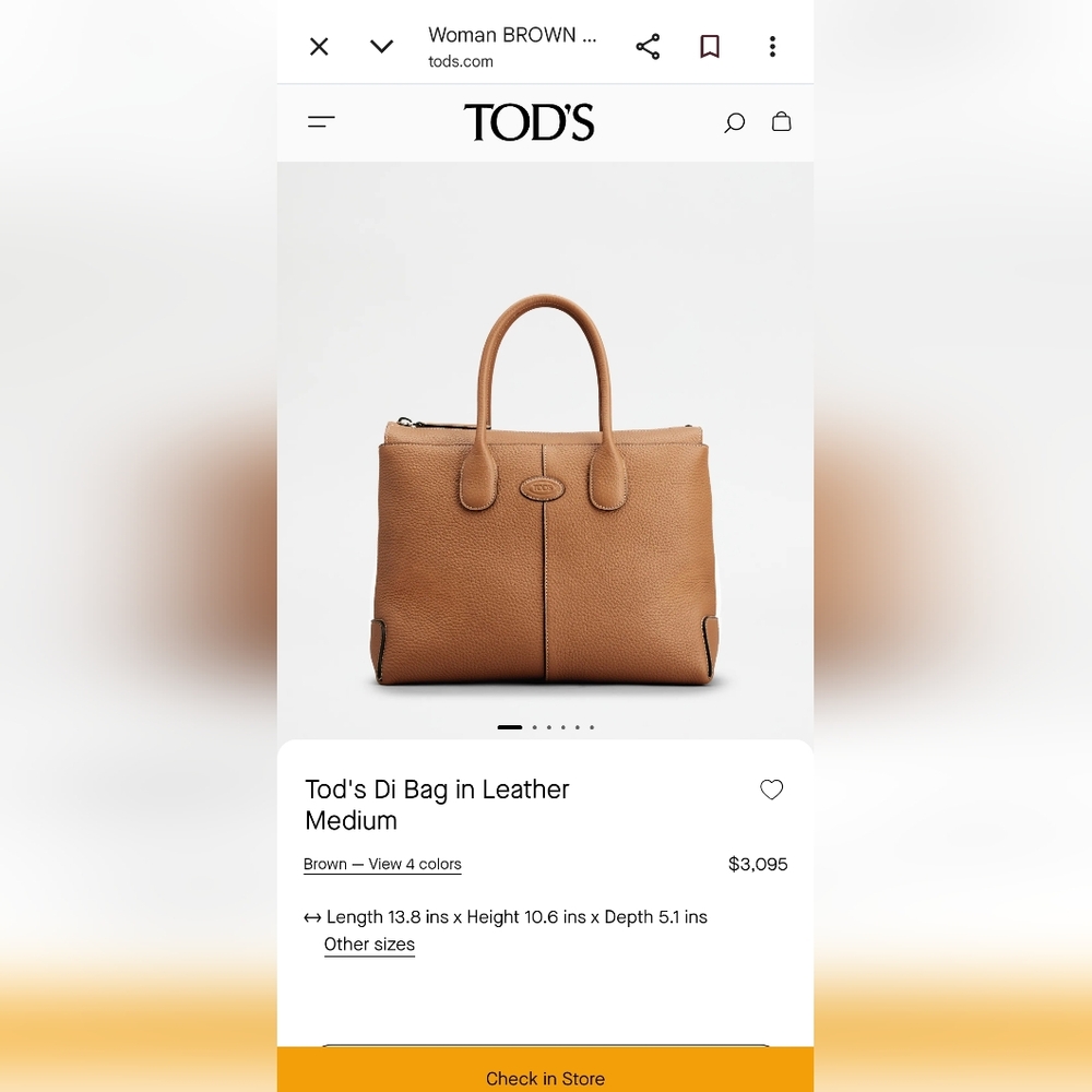 Tod's Vintage G-Line Bag Brown Leather Easy Sacca PROJECT Shoulder Purse Dustbag - Picture 17 of 17
